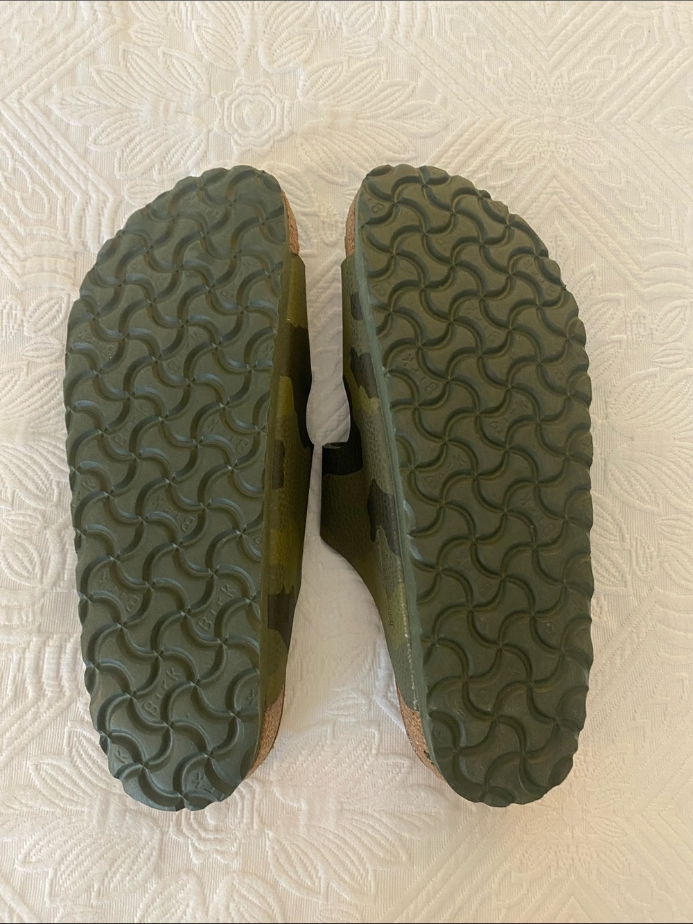 Birkenstock Arizona Camo Two-Strap Sandals - Green and Brown - Picture 5 of 8